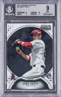 2011 Bowman Sterling #22 Mike Trout Rookie Card – BGS MINT 9
